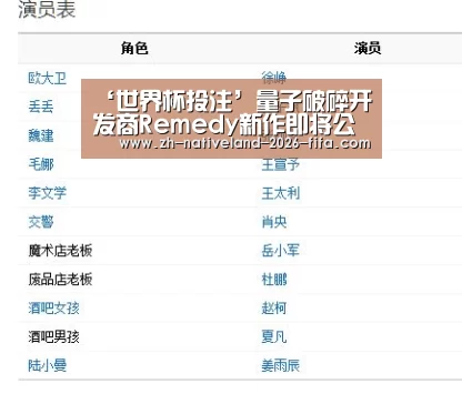 ‘世界杯投注’量子破碎开发商Remedy新作即将公布 P7还是CF2战役剧情?(图1) 世界杯投注